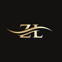 Modern ZL Logo Design for business and company identity. Creative ZL letter with luxury concept vector