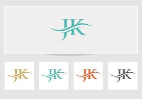 JK logo. Monogram letter JK logo design Vector. JK letter logo design vector