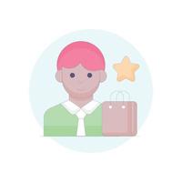 Delivery men Vector Icon filled outline Style Illustration. EPS 10 File