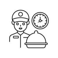 Delivery time Vector Icon Line  Style Illustration. EPS 10 File