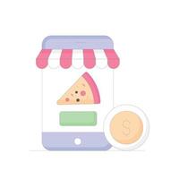 Online Restaurant Vector Icon Without Background Style Illustration. EPS 10 File