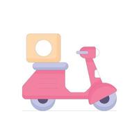 Delivery Bike Vector Icon Style Without Background Illustration. EPS 10 File