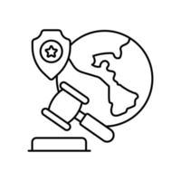 Global vector Line  icon style illustration. EPS 10 file