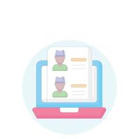Monitor screen vector With Background icon style illustration. EPS 10 file