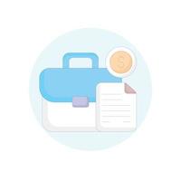 Document Bag vector With Background icon style illustration. EPS 10 file