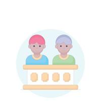 jury vector With Background icon style illustration. EPS 10 file