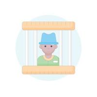 jail  vector With Background icon style illustration. EPS 10 file
