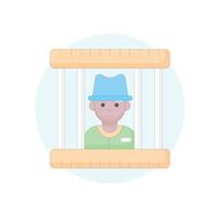 jail  vector With Background icon style illustration. EPS 10 file