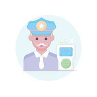 Police vector With Background icon style illustration. EPS 10 file