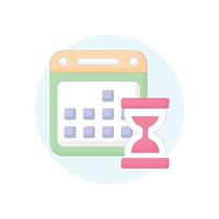 Schedule vector With Background icon style illustration. EPS 10 file