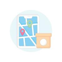 Delivery Location Vector Icon filled outline Style Illustration. EPS 10 File