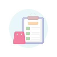 checklist Vector Icon filled outline Style Illustration. EPS 10 File