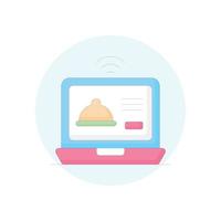 Online order Vector Icon filled outline Style Illustration. EPS 10 File