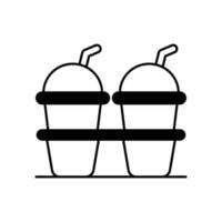 Juice Vector Icon Gylph Style Illustration. EPS 10 File