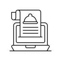 Food delivery Vector Icon Line  Style Illustration. EPS 10 File