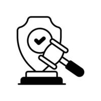 Commercial law vector glyph icon style illustration. EPS 10 file