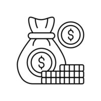 Money vector Line  icon style illustration. EPS 10 file