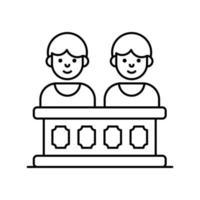 jury vector Line  icon style illustration. EPS 10 file