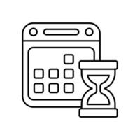 Schedule vector Line  icon style illustration. EPS 10 file