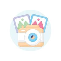 Photo vector With Background icon style illustration. EPS 10 file