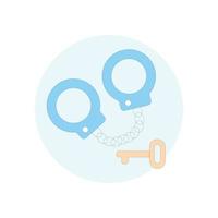 Handcuffs vector With Background icon style illustration. EPS 10 file