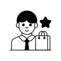Delivery men Vector Icon Gylph Style Illustration. EPS 10 File