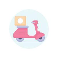 Delivery Bike Vector Icon Style filled outline Illustration. EPS 10 File