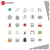 Universal Icon Symbols Group of 25 Modern Flat Colors of communist processing comet datum analysis Editable Vector Design Elements