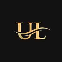 logotipo de ul. vector de diseño de logotipo ul de letra de monograma. diseño de logotipo de letra ul