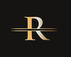 Letter R Logo Design For Luxury and Fashion Identity vector