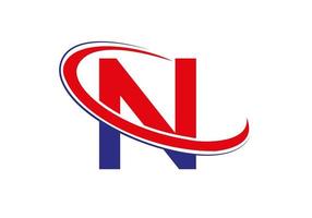 logotipo inicial de la letra n para bienes raíces, negocios e identidad de la empresa vector