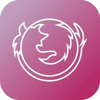 Beautiful Firefox vector line icon