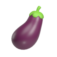 eggplant 3d icon illustration png