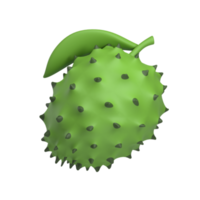 icono 3d de la fruta de guanábana