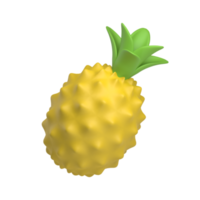 icono 3d de fruta de piña