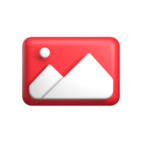 rotes Bild 3D-UI-Symbol png