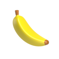 icono 3d de fruta de plátano