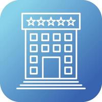 Beautiful Five Star hotel Vector line icon