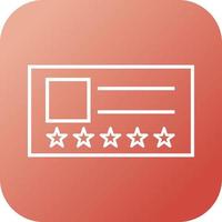 Beautiful Vip Card Line Vector Icon