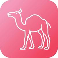Beautiful Camel Line Vector Icon