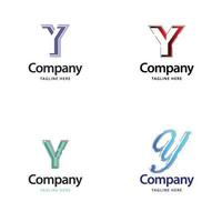 Letter Y Big Logo Pack Design Creative Modern logos design for your business vector