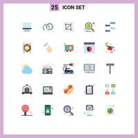 conjunto de 25 iconos de interfaz de usuario modernos signos de símbolos para el motor de búsqueda de diseño de configuración de importación elementos de diseño vectorial editables vector