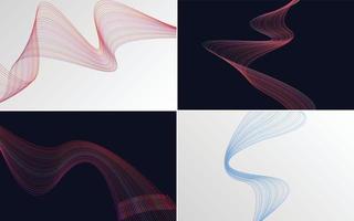 Collection of geometric minimal lines pattern set vector
