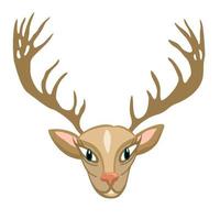 Vector isolated illustration of deer head.