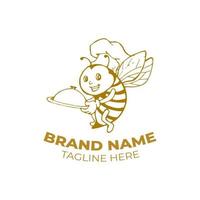 Bee Mascot Catering Logo vector