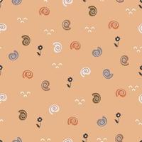 Vector hand drawn spiral pattern background for paper goods