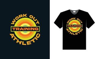 best retro typography t shirt design for gym and fitness lover. vector