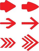 Beautiful unique Arrow zigzag icon to point something. Its a set of some directional next sign. vector