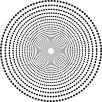 Halftone circular spiral logo set. Circular dotted isolated on the white background. Halftone fabric design. Halftone circle dots texture. Vector design element for various purposes.