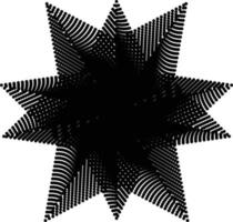 Ilustración de material de ilustración de marco de línea concentrada geométrica en blanco y negro en forma de estrella ilustración de stock de ilustración vectorial. vector